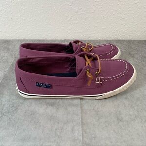 Sperry Top-Sider Lounge Away Poplin Sneaker Women 8.5 Berry